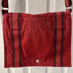 Hermes Red and Black Crossbody Bag
